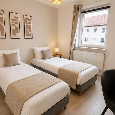Apartamento Zentrale In - Ideal Fuer 4 Personen Mit Boxspringbetten, Kueche, Balkon, Self Check-in